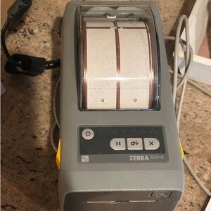 ZD410 Zebra double Tag Printer NIB plus Roll of Tags